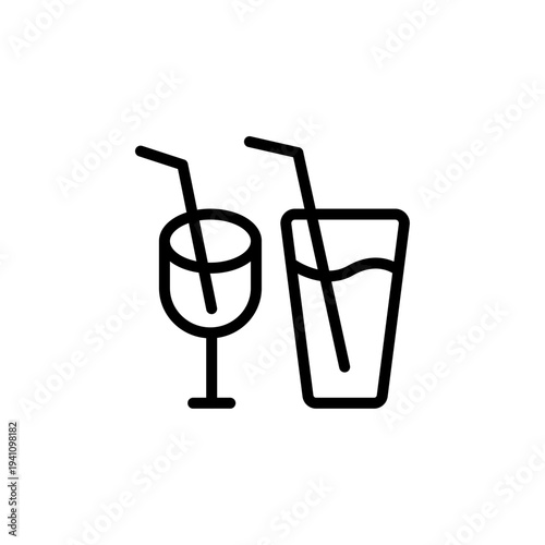 Food and drink vector line icons featuring meals, beverages, fruits, utensils, cooking, restaurants, snacks, nutrition, dining, and culinary culture symbols.