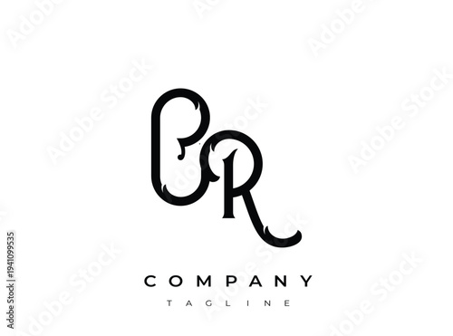 Creative modern company logo with cr initials and tagline