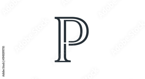 Large capital letter P symbol.