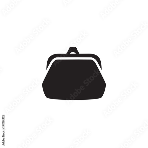 Purse Icon Vector Illustration EPS10 – Isolated Finance Money Bag Badge Flat Design for Website and App Graphics