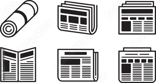 Newspaper in different styles newspapers media publishing reading
