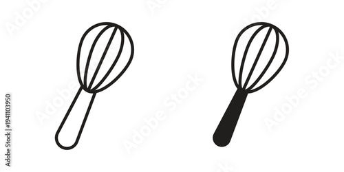 Beater icon, line pictogram on white.