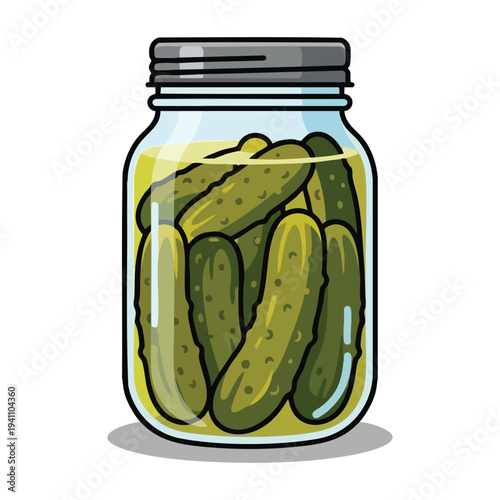 Pickle Jar Illustration