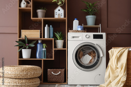 Interior of laundry room wi...