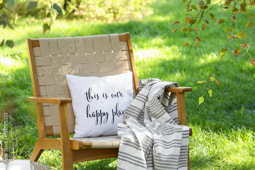 Comfortable wicker armchair...
