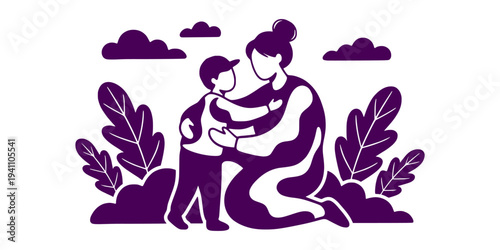 Mother and child bonding in a heartwarming embrace.