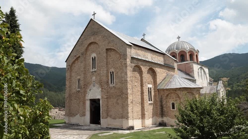 View of Studenica Monastery - Serbian Orthodox monastery for Men