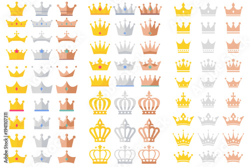 金銀銅の王冠シンボルセット