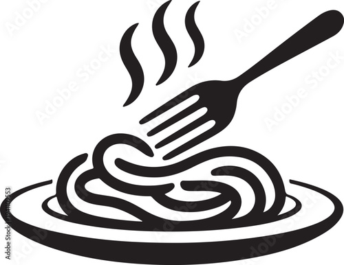 set of spaghetti plate icon vector illustration isolated on white background