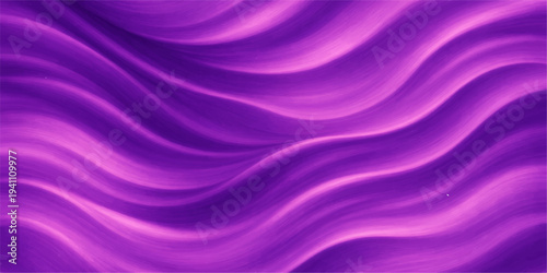A luxury violet satin background features smooth flowing waves of soft purple silk fabric in an elegant abstract textile design