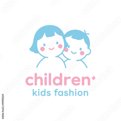 children kids fashion brand logo.