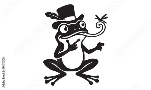 Frog hunting vector design