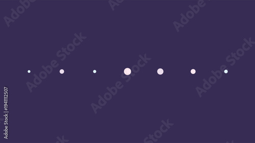Celestial minimalist composition of evenly spaced crescent moons against deep cosmic purple gradient background