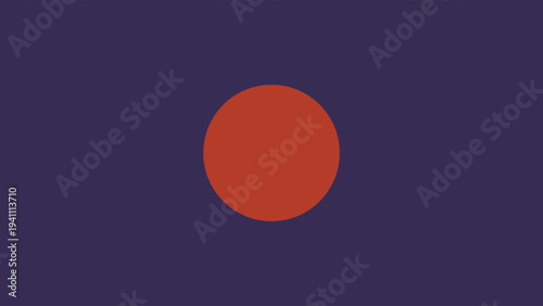 Celestial-inspired abstract composition featuring a glowing red orb against deep cosmic navy background, minimalist design for