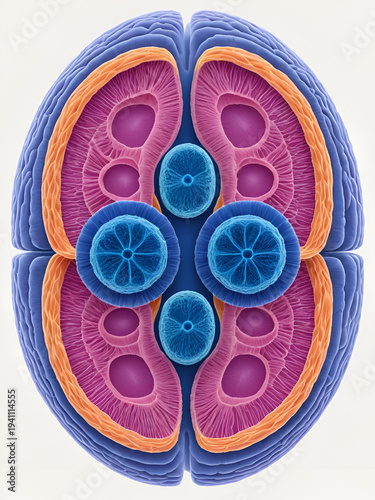 Mitosis is a process where a single cell divides into two identical daughter cells (cell division).