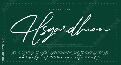 letter design with signature font style 