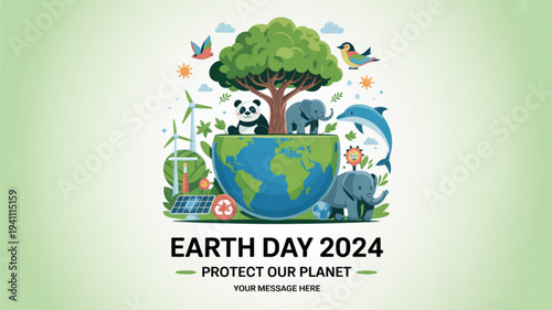 Earth day 2024 protect our planet with environmental conservation efforts and sustainable living practices