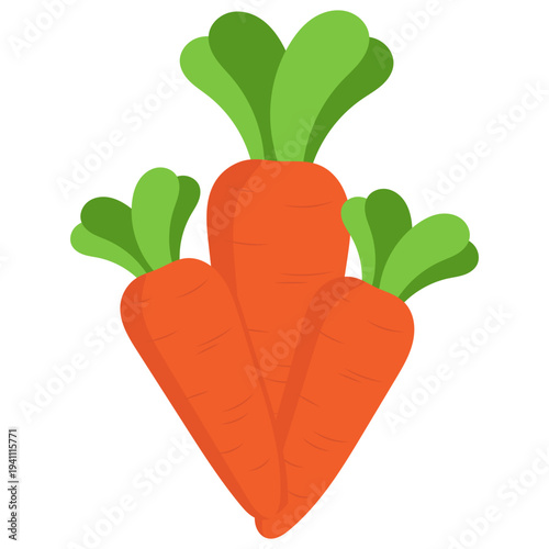 Three Carrots Vegetable Icon
