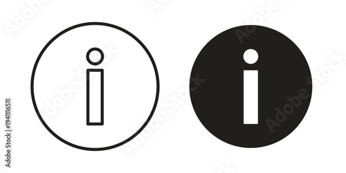 Info icon, line pictogram on white.