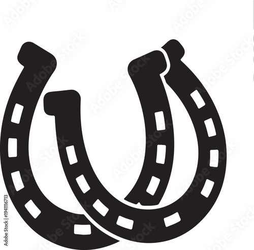 Two connected horseshoes