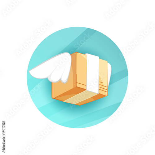 Courier Delivering Package With Mobile Map Location Pin for Contactless Pickup and Tracking