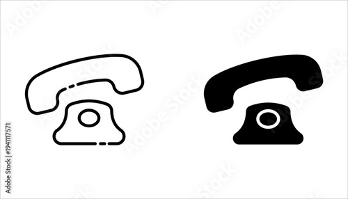 Phone Icon Set, Call Symbol Vector Isolated On White Background