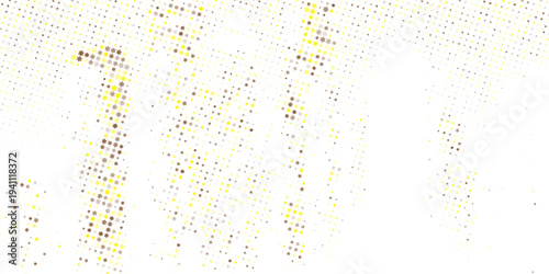 Gold falling down confetti background. Repeated golden dotted glitter pattern. Yellow, orange and golden dots wallpaper. Celebration Christmas, New Year or birthday party repeating backdrop. Vector