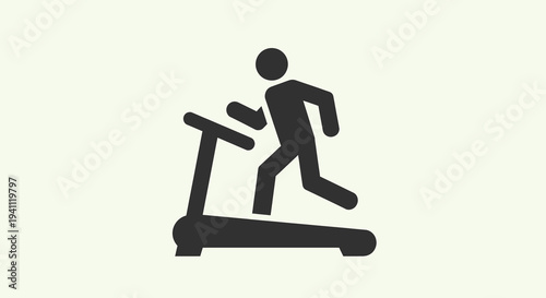 Silhouette of a person running on a treadmill, representing fitness, exercise, and indoor cardio workouts.