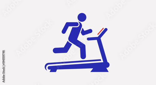 Silhouette of a person running on a treadmill, representing fitness, exercise, and a healthy lifestyle indoors