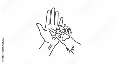 Hand Holding Chicken Foot Illustration.