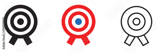  Target Crosshair Icon. Crosshair target symbol with concentric circles and center point, representing aiming, focus, accuracy, and goal targeting concept.