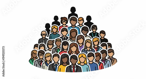 Diverse Group of People Illustration.