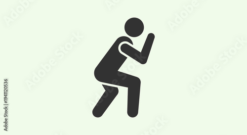 Silhouette of a person in a defensive or protective stance, ready to dodge or block an impact, against a light background.