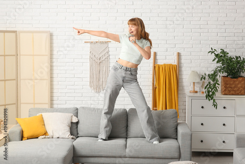 Beautiful young woman with ...