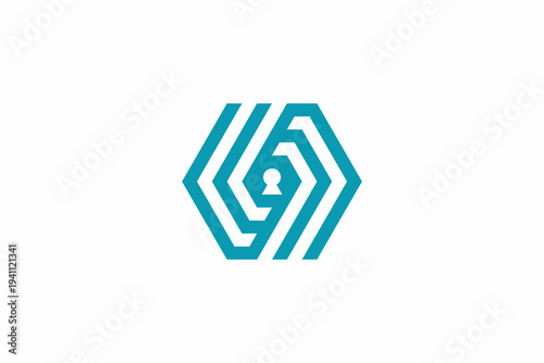 Connected Keyhole Logo Design 