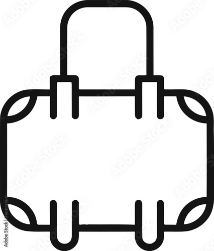 Travel suitcase linear icon for tourism and vacation concepts.