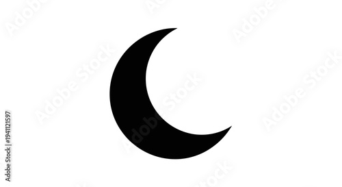 Vector crescent moon icon