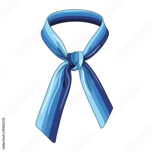 Elegant blue halter with a stylish strap design, artistically illustrated on an isolated white background, showcasing a sleek and modern fashion accessory