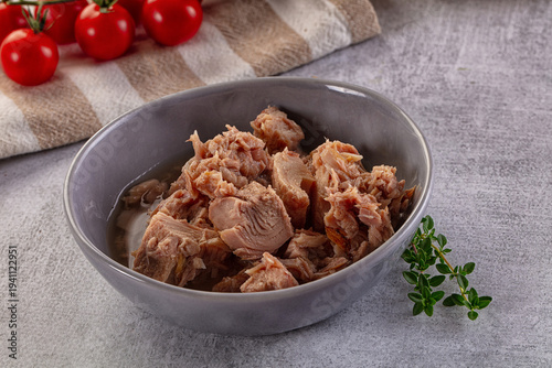 Canned tuna fillet for salad