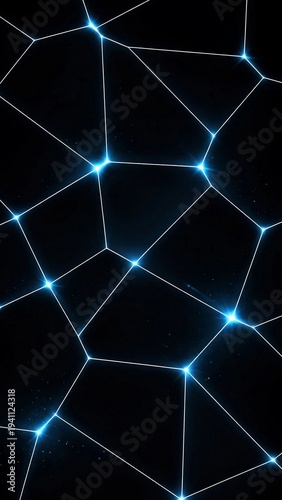 Blue Network Connection Technology Background
