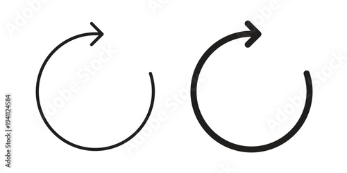 Refresh icon, line pictogram on white.