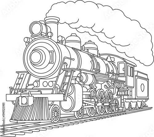 wonderful locomotive drawing