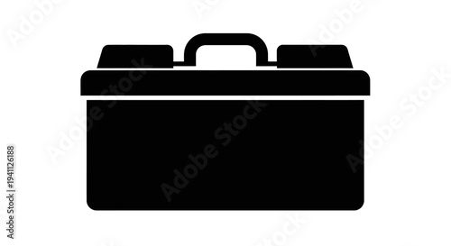 Black Tool Box Container Box.