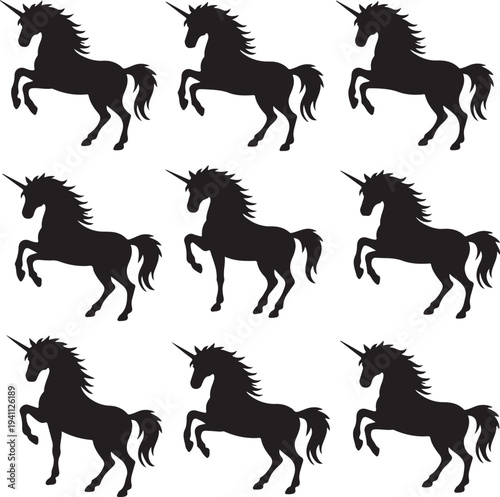 unicorn silhouettes
