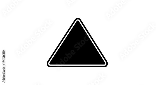 Black Triangle Road Sign.