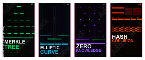 Cryptographic Protocol Magazine Cover, Merkle Tree Design, Zero-Knowledge Proof Editorial Template, Elliptic Curve Poster Layout, Hash Collision Aesthetic Print, Blockchain Security Cover, ZK Proof 