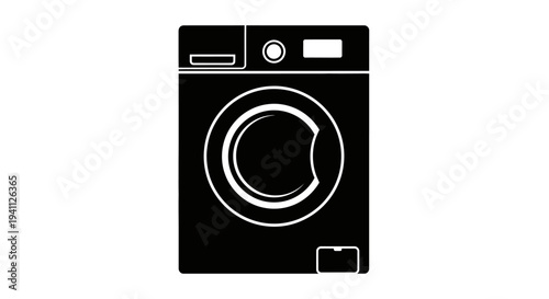 Washing Machine Front View.