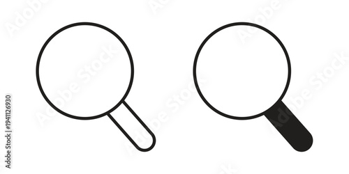 Search icon, line pictogram on white.