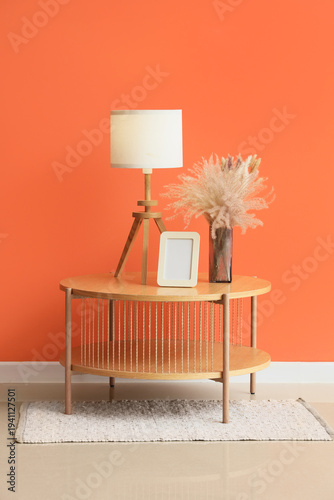 Lamp with blank frame and p...