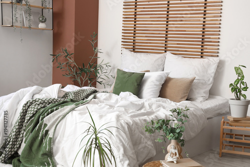 Interior of modern bedroom ...